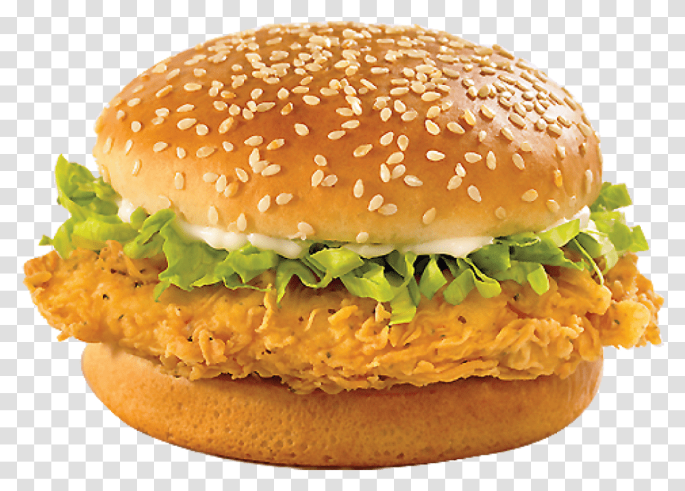 Chicken Burger, Food, Sesame, Seasoning Transparent Png