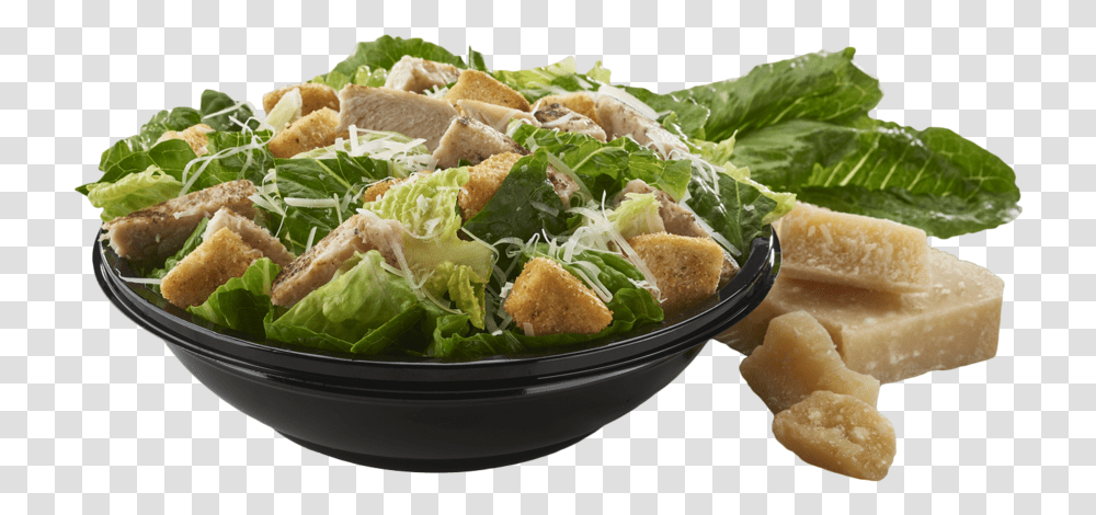 Chicken Caesar Salad With Ingredients, Plant, Bowl, Lettuce, Vegetable Transparent Png