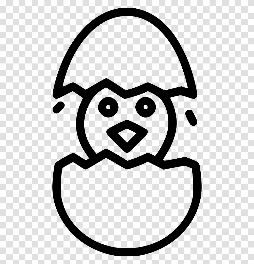 Chicken Chickling Hatch Cute Egg Chicken Egg Icon, Stencil, Logo, Trademark Transparent Png