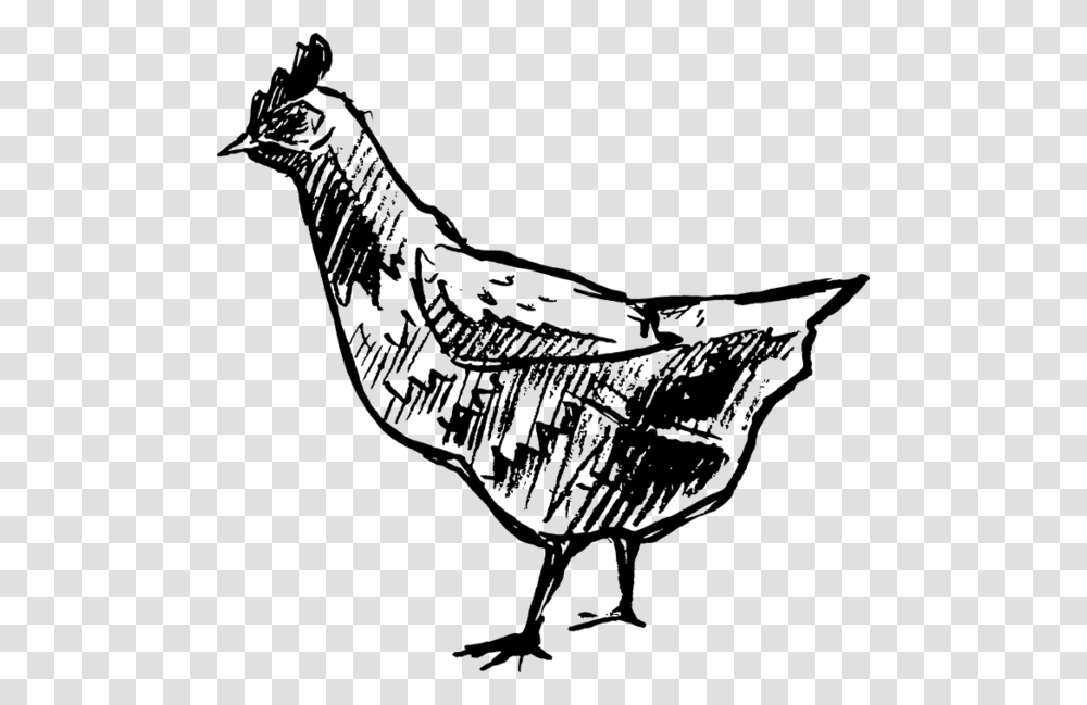 Chicken Clipart Black And White Phasianidae, Animal, Mammal, Bird, Deer Transparent Png