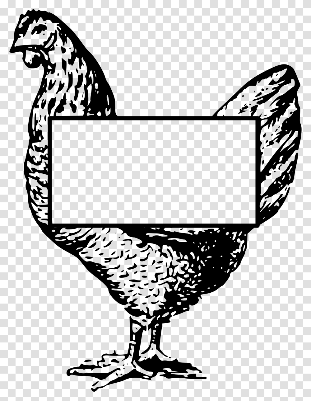 Chicken Clipart Chicken Frame Border Black And White, Gray, World Of Warcraft Transparent Png