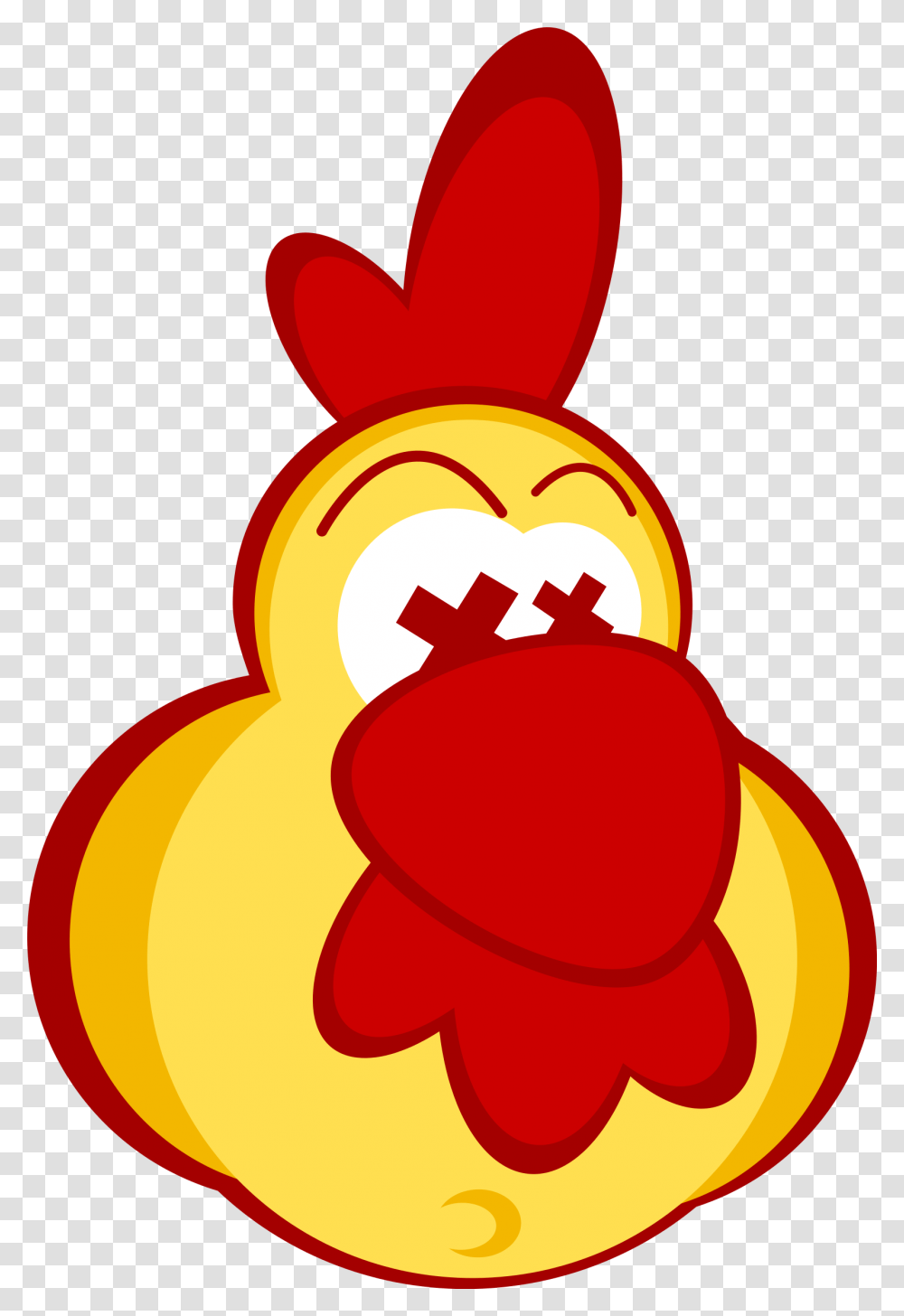 Chicken Clipart With Crazy Eyes Cartoon Dead Chicken, Food, Plant, Ketchup, Sweets Transparent Png