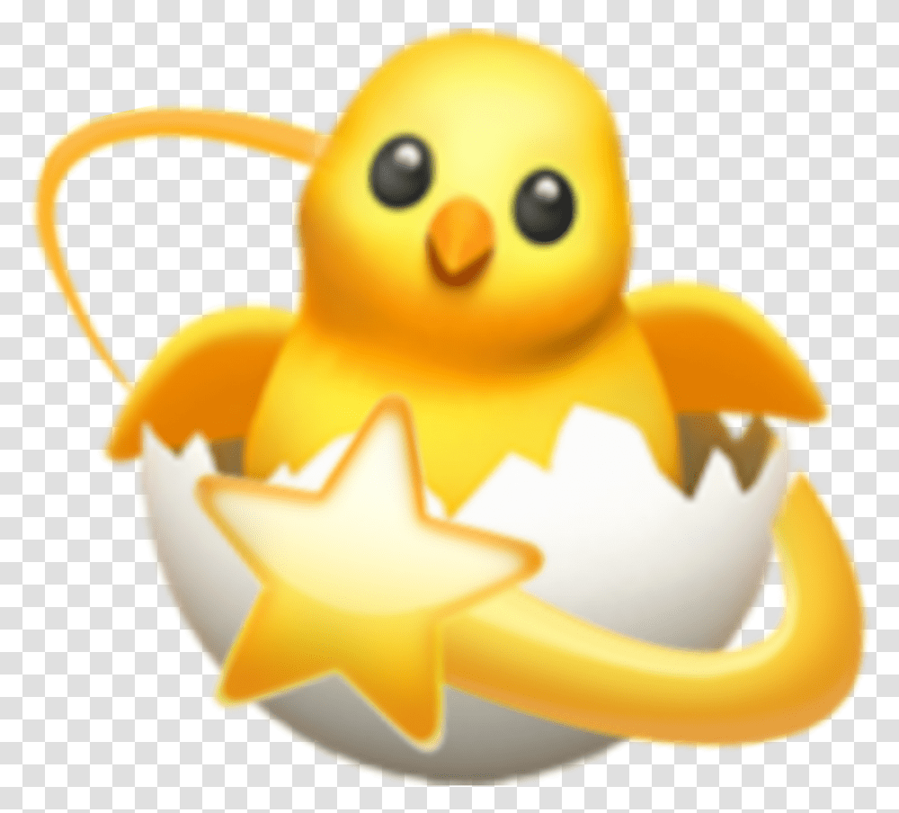 Chicken Crown Star Stardust Emojis Emoji Cute Baby Duck Emoji, Toy, Animal, Bird, Egg Transparent Png