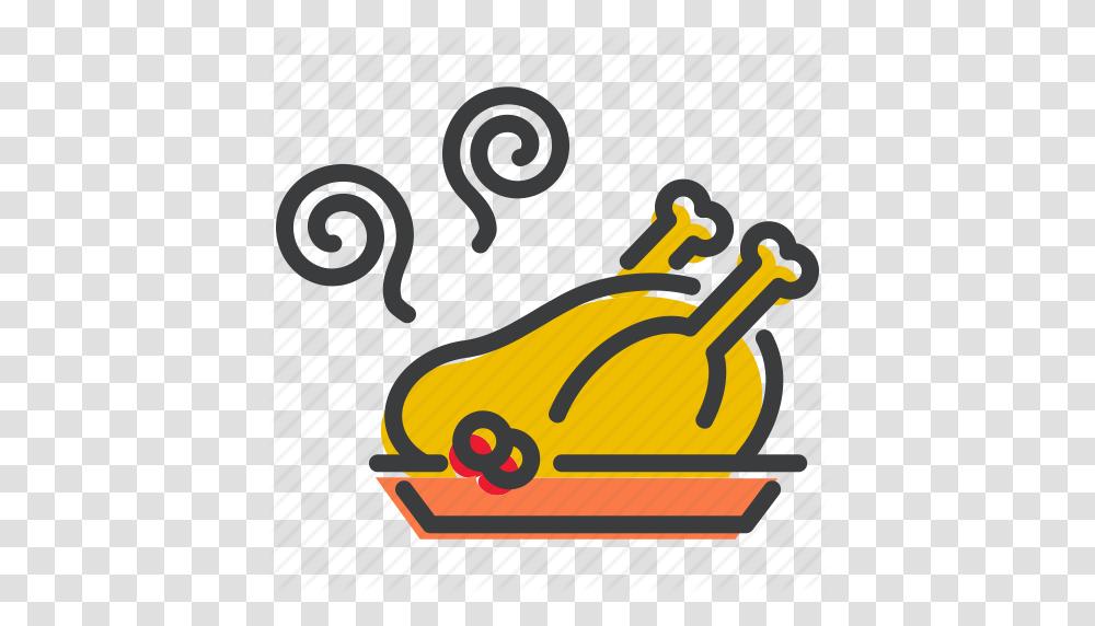 Chicken Dinner Food Meal Roasted Thanksgiving Turkey Icon, Vehicle, Transportation Transparent Png