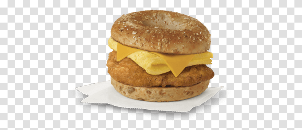 Chicken Egg Amp Cheese BagelquotSrcquothttps Chick Fil A Number 7 Breakfast, Bread, Food, Burger, Bun Transparent Png