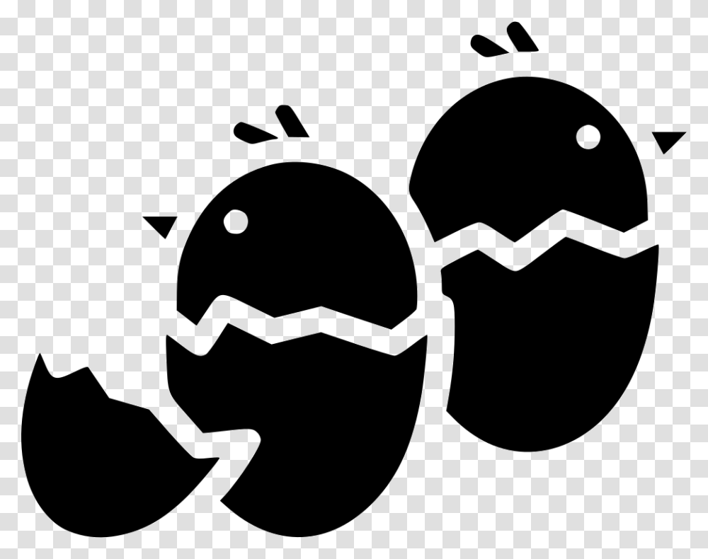 Chicken Egg Hatch Cute Chickling, Stencil Transparent Png