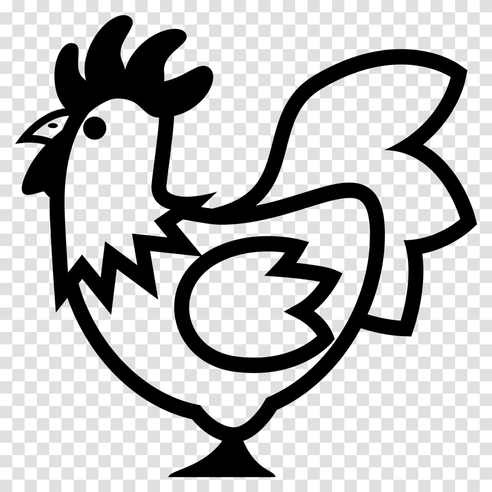 Chicken Emoji Black And White Download Chicken Emoji Black And White, Gray, World Of Warcraft Transparent Png