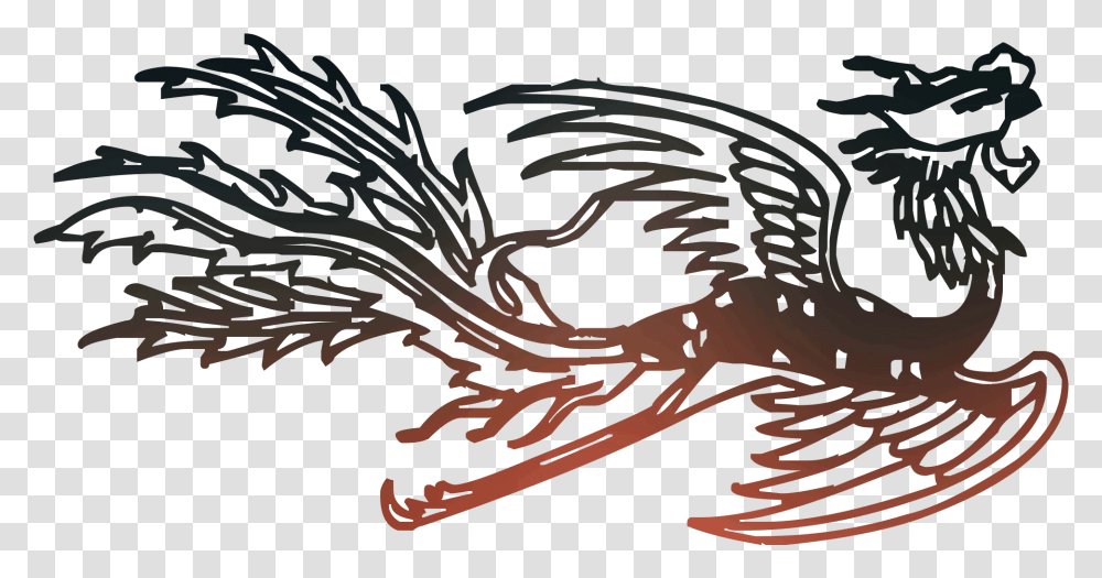 Chicken Font Cartoon Illustration Rooster Free Hq Image Illustration, Dragon, Bird, Animal, Plant Transparent Png