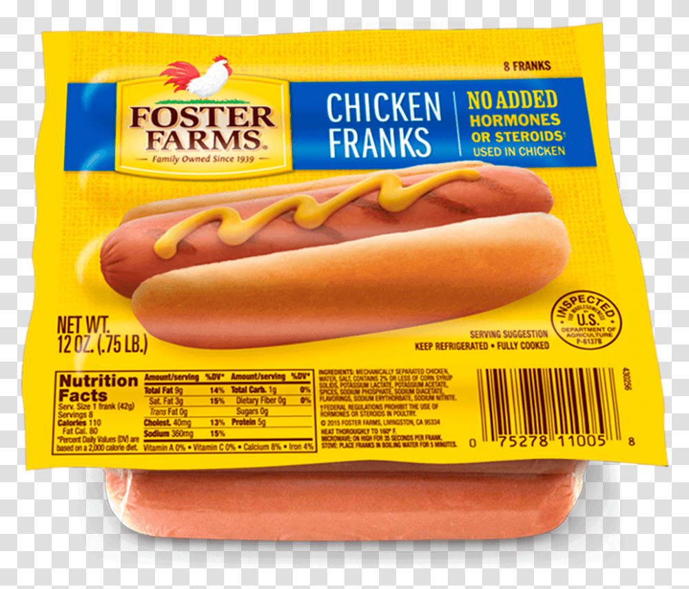 Chicken Frank Foster Farms Chicken Hot Dogs, Food Transparent Png