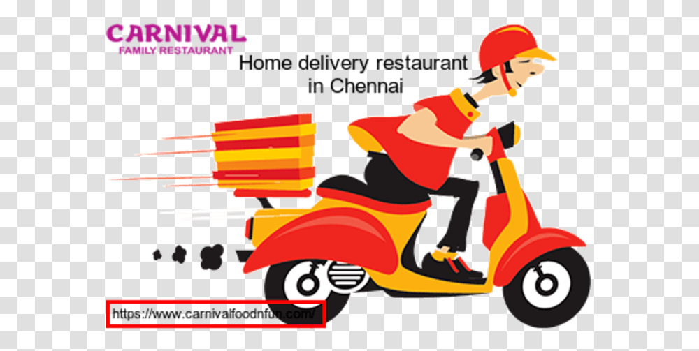 Chicken Free Home Delivery, Vehicle, Transportation, Scooter, Motorcycle Transparent Png
