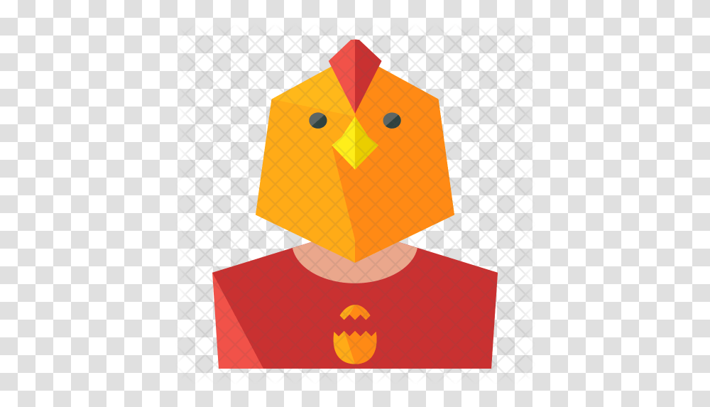 Chicken Head Icon Illustration, Paper, Art, Symbol, Origami Transparent Png