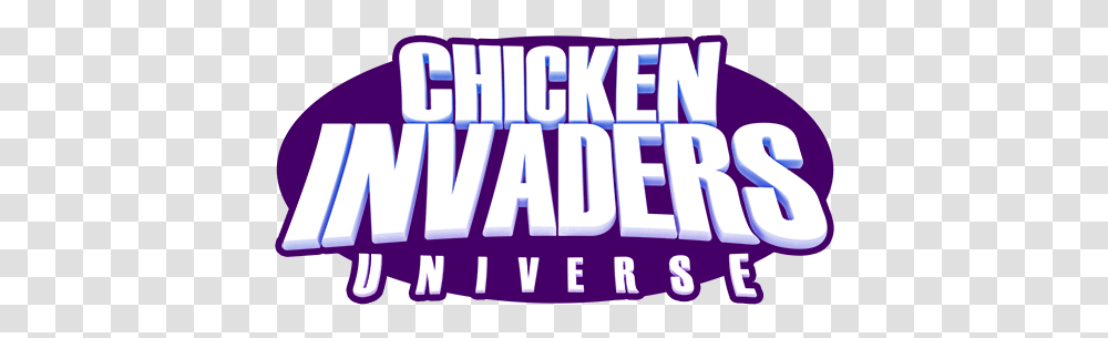 Chicken Invaders Universe Chicken Invaders Universe Logo, Text, Word, Purple, Alphabet Transparent Png