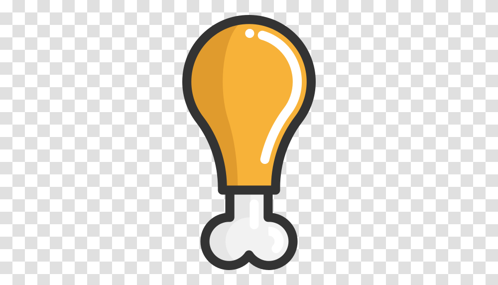 Chicken Leg Icon, Light, Lightbulb, Lamp Transparent Png