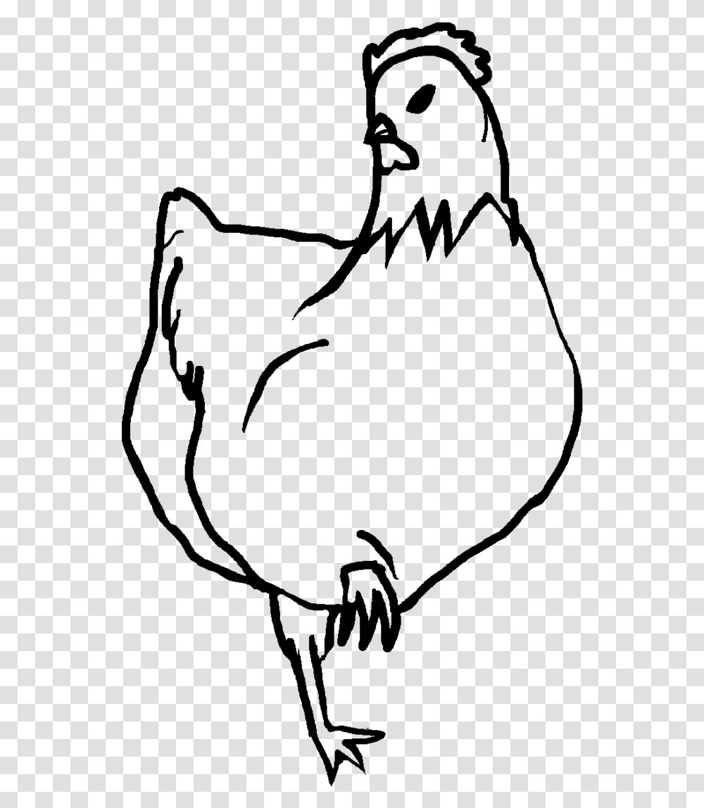 Chicken Lineart By Ipaddoodler On Clipart Library Chicken Line Art, Gray, World Of Warcraft Transparent Png