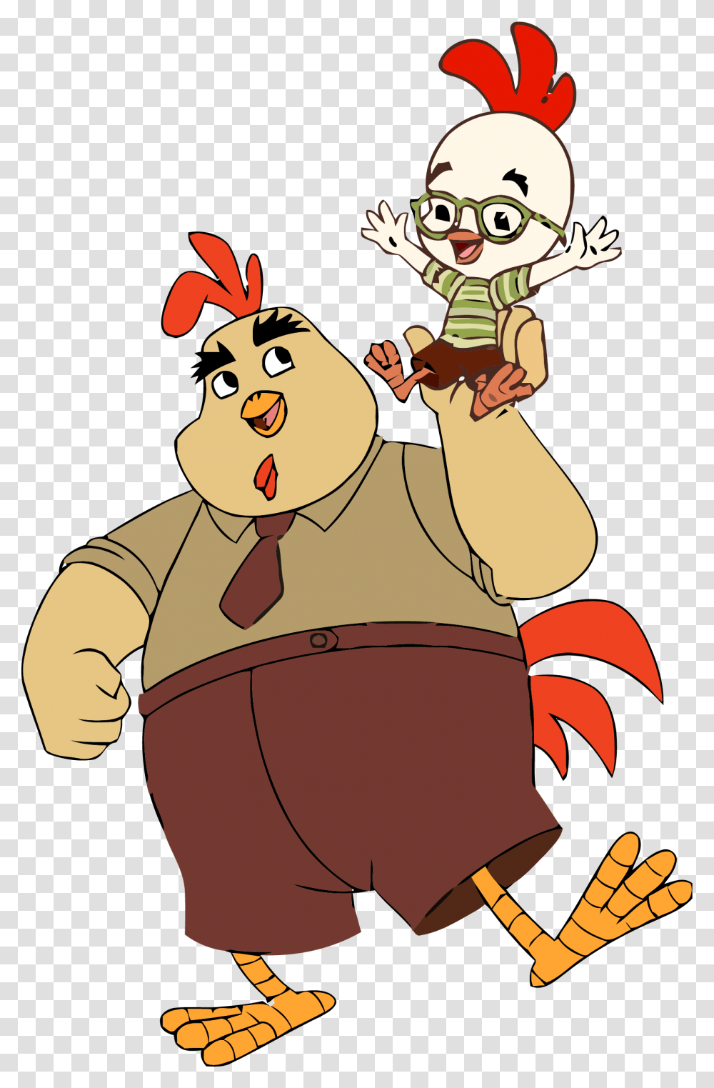 Chicken Little And Father Buck Clipart Disney Chicken Little Clipart, Apparel, Face, Elf Transparent Png