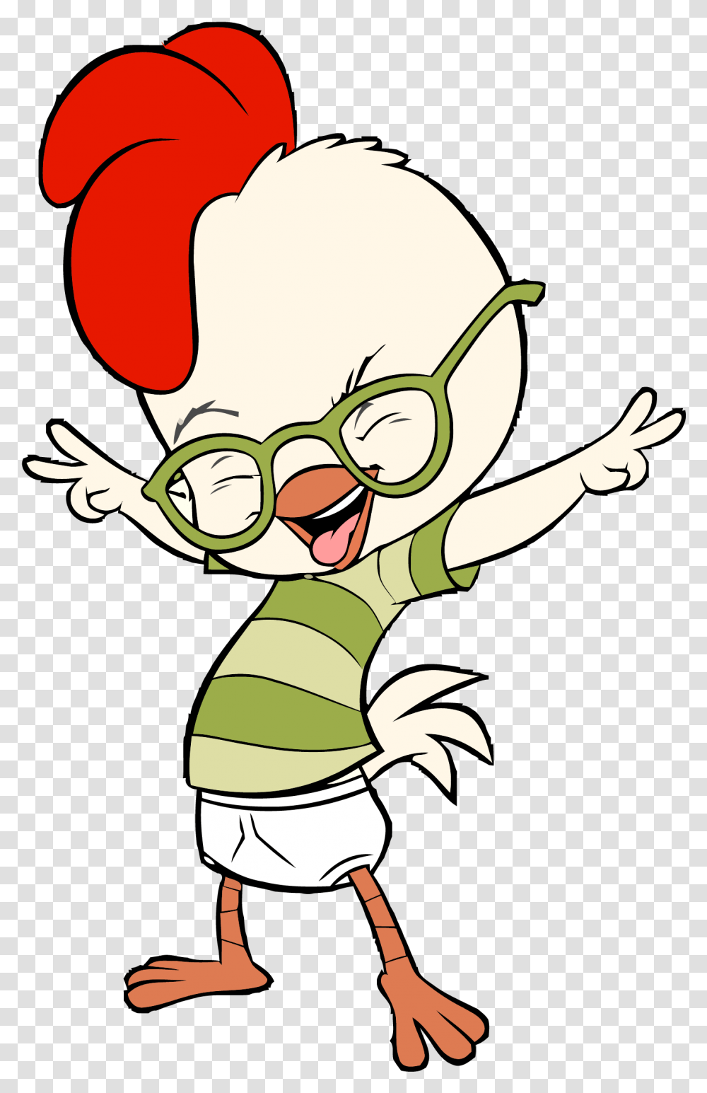 Chicken Little Crazy Happy Clipart - Clipartlycom Cartoon Chicken Little, Person, Human, Elf, Face Transparent Png