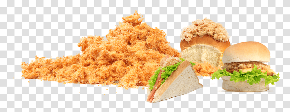 Chicken Meat Floss, Burger, Food, Fried Chicken, Sandwich Transparent Png