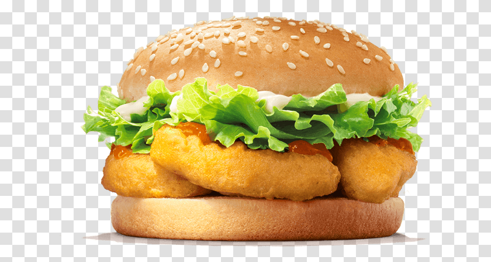Chicken Nugget Burger, Food, Bread, Sesame, Seasoning Transparent Png