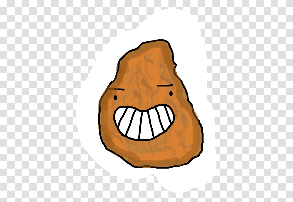 Chicken Nugget Chickennugget Yum Nomnom Doodle Cutefre, Bread, Food, Cracker, Teeth Transparent Png