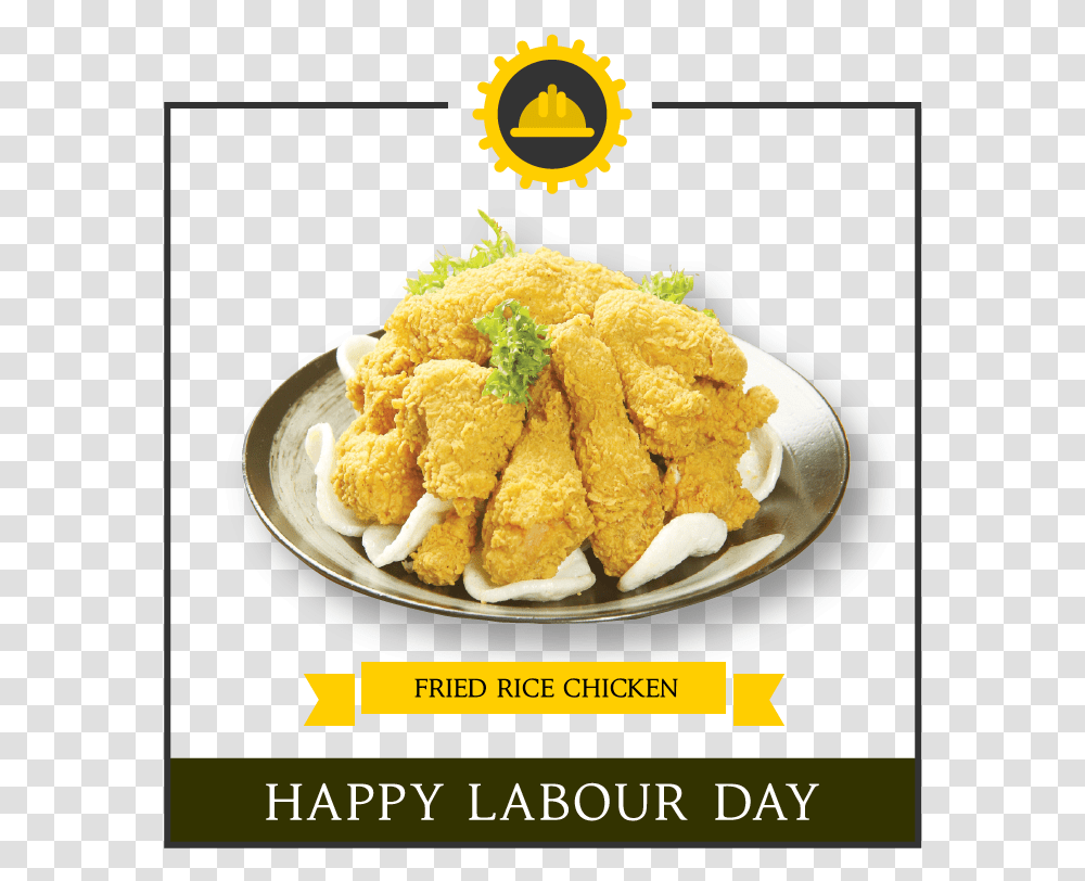 Chicken Nugget Download Happy Labour Day Fried Chicken, Food, Nuggets, Poster, Advertisement Transparent Png