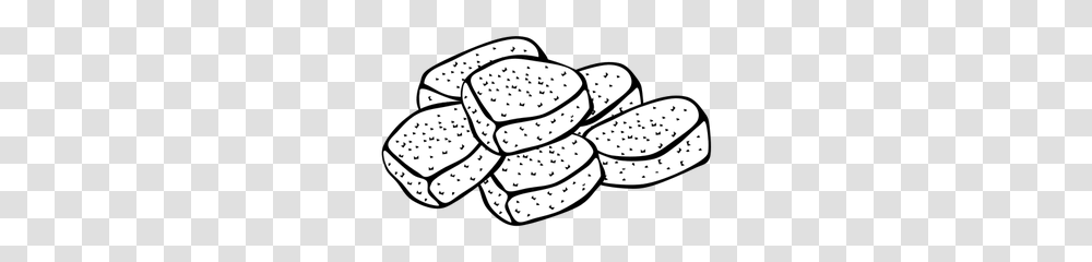 Chicken Nuggets Vector Drawing Nuggets Black And White, Plant, Sliced, Food Transparent Png