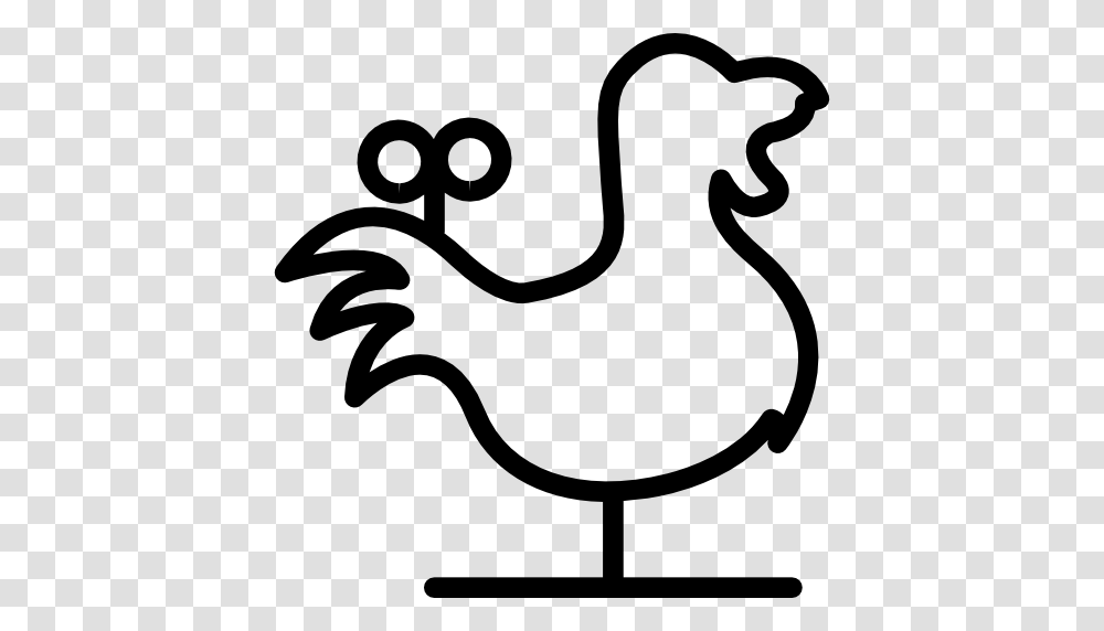 Chicken Outline Flat Icon, Stencil, Animal, Bird, Antelope Transparent Png