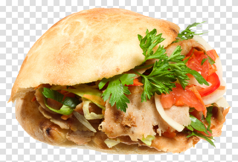 Chicken Pita With Fries Dner, Burger, Food, Bread Transparent Png