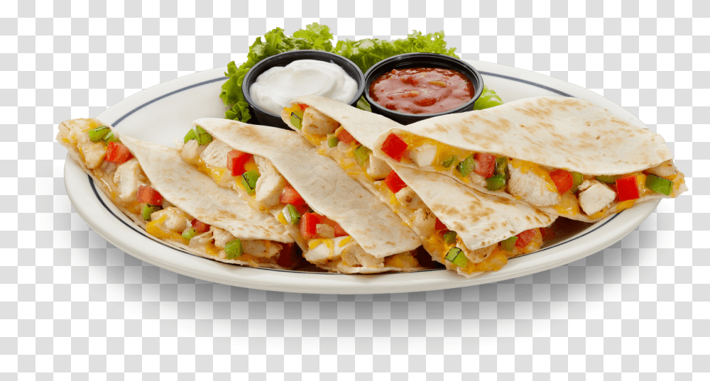 Chicken Quesadilla, Food, Bread, Dish, Meal Transparent Png