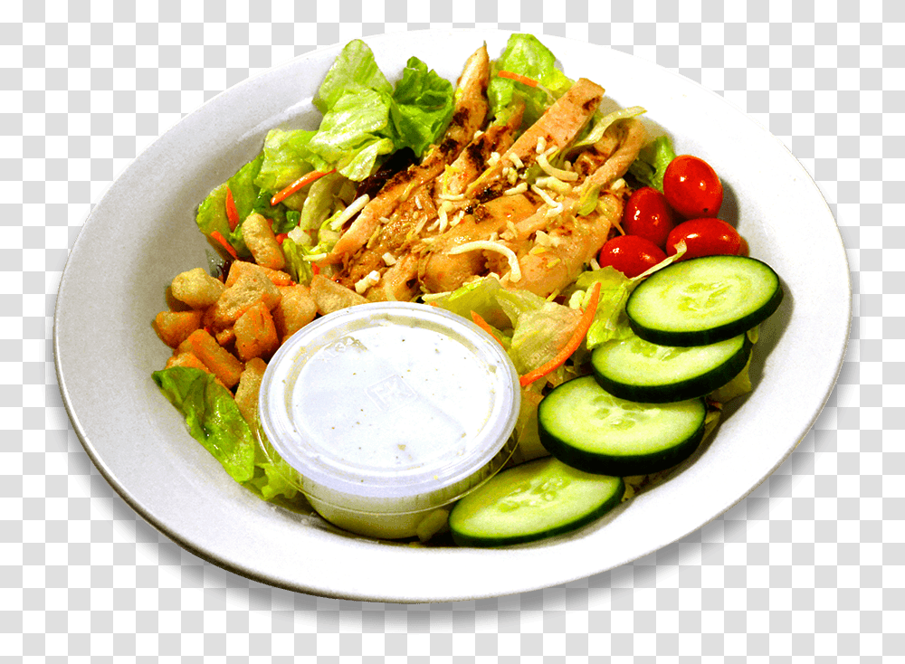 Chicken Salad At Speedy S Pizza Fattoush, Dish, Meal, Food, Lunch Transparent Png