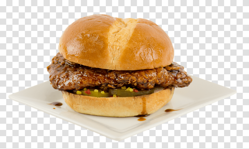 Chicken Sandwich Teriyaki Bun, Burger, Food, Bread Transparent Png