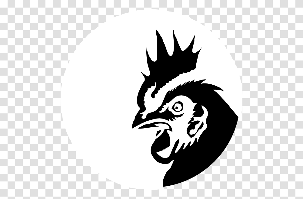 Chicken Silhouette Drawing Clip Art Chicken Face Black And White Clipart, Stencil, Cat, Pet, Mammal Transparent Png