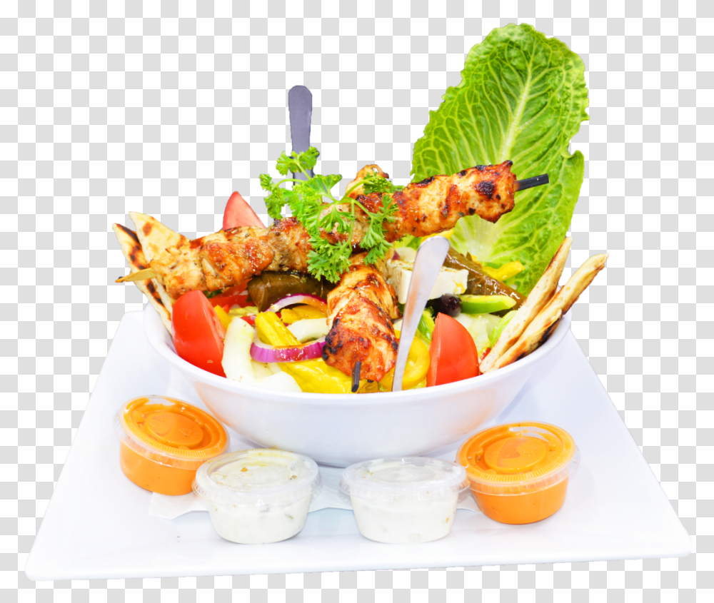 Chicken Soulaki And Lamb Gyro Prawn Cocktail, Meal, Food, Dish, Lunch Transparent Png