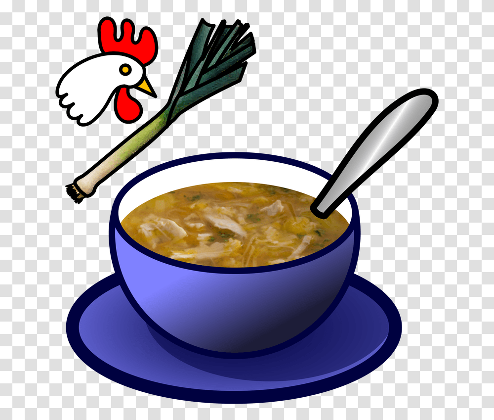 Chicken Soup Clipart Cartoon Chicken Broth Soup, Bowl, Meal, Food, Dish Transparent Png