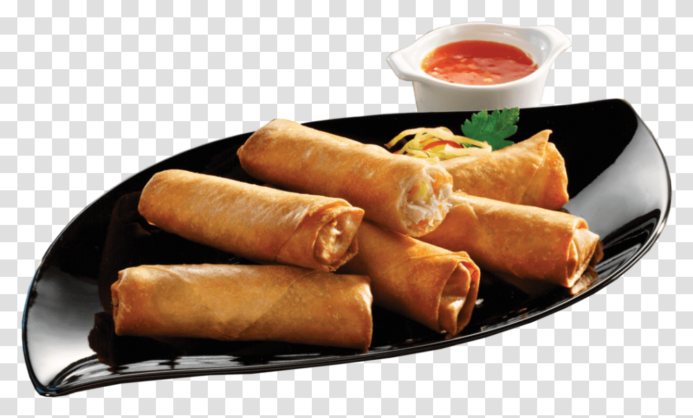 Chicken Spring Roll, Hot Dog, Food, Dish, Meal Transparent Png
