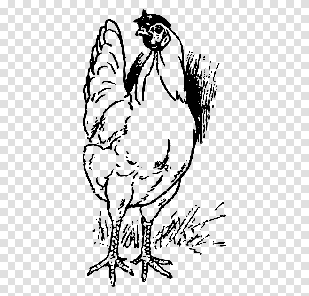 Курица графический рисунок