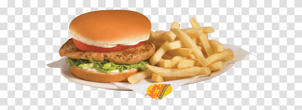 Chicken Tenders Johnny Rockets Grilled Chicken Burger, Food, Fries Transparent Png