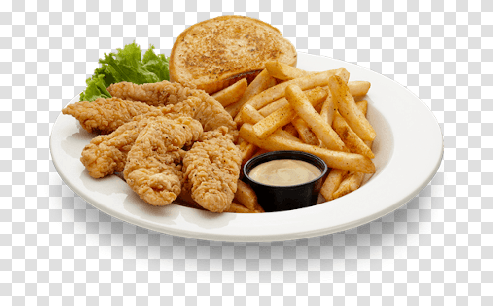 Chicken Tenders With French Fries, Food, Fried Chicken, Burger, Meal Transparent Png