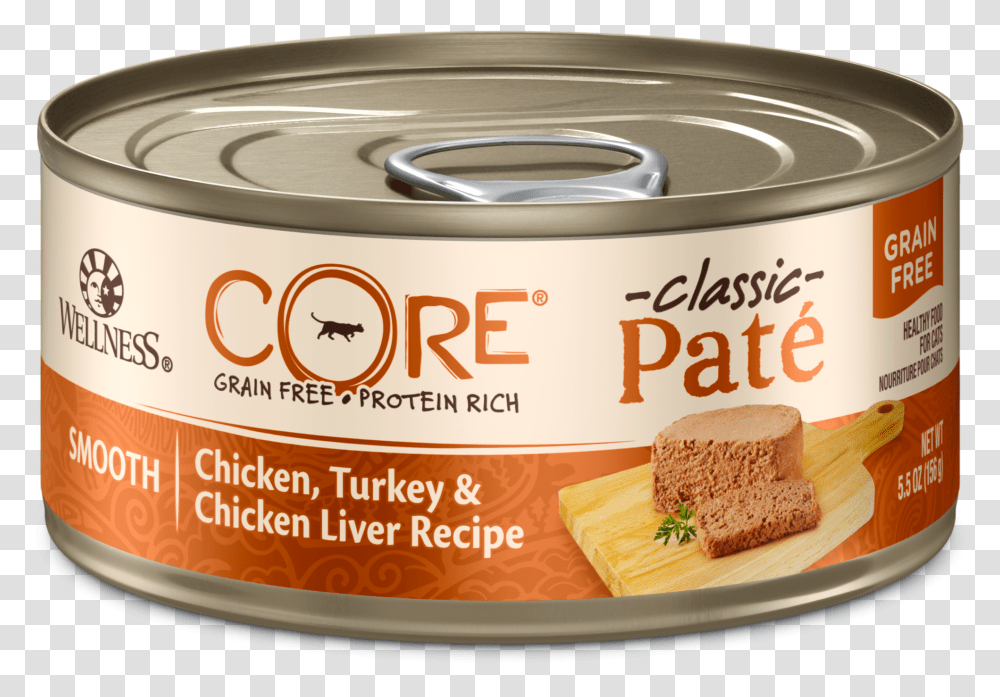 Chicken Turkey Amp Chicken Liver Cat Food Wellness Core Wet, Canned Goods, Aluminium, Tin, Burger Transparent Png