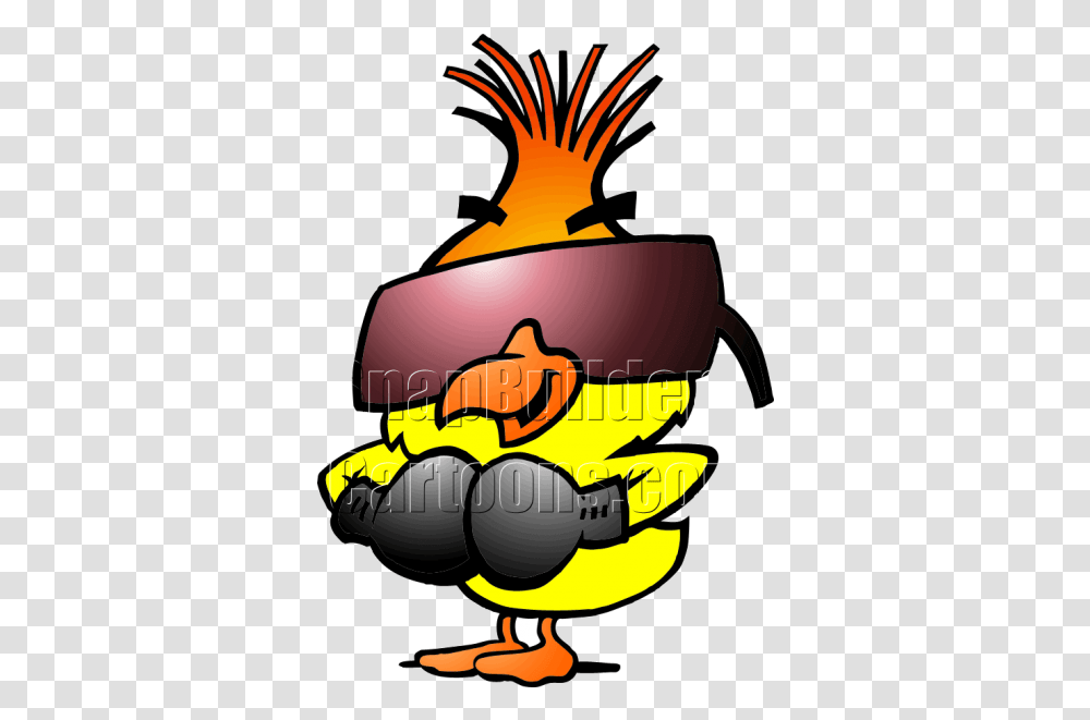 Chicken Wearing Sunglasses And Boxing Gloves Chicken With Boxing Gloves, Food, Fire Transparent Png