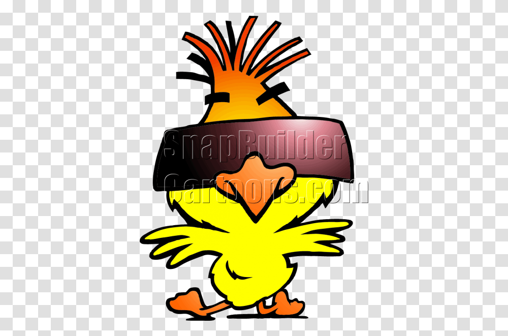 Chicken Wearing Sunglasses And Dancing Dibujo De Pollo Cool, Label, Food, Logo Transparent Png