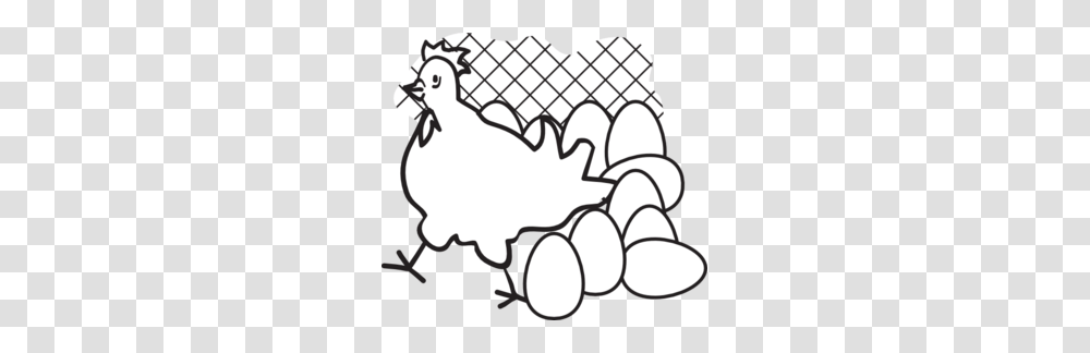 Chicken With Eggs Clip Art, Bird, Animal, Food, Stencil Transparent Png