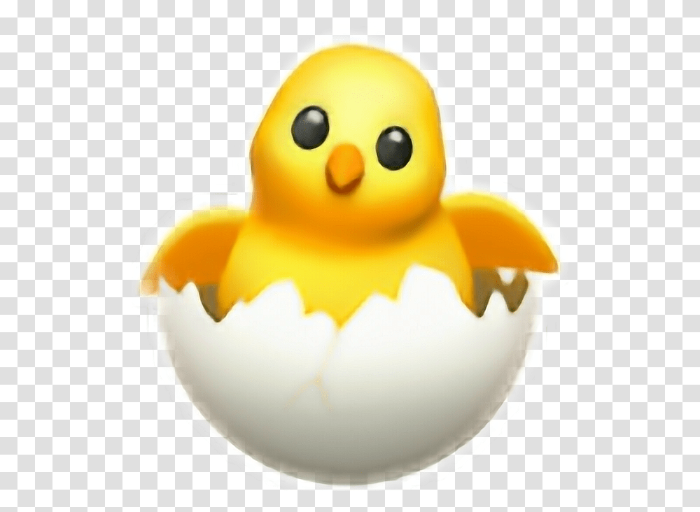 Chicken Yelow Iphone Cute Hatching Chick Emoji, Animal, Bird, Snowman, Winter Transparent Png