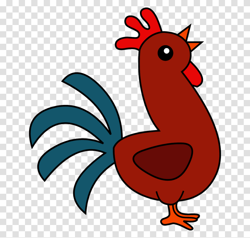 Chickens Clipart Background Cute Rooster Clip Art, Animal, Cardinal, Bird Transparent Png