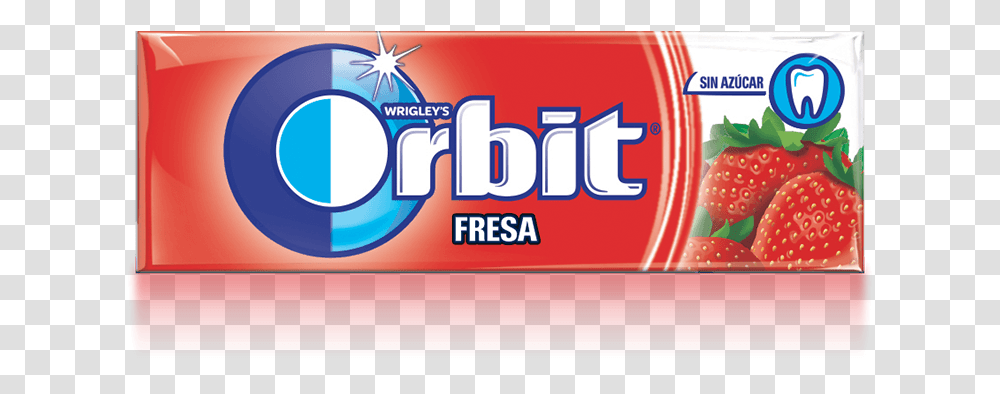 Chicles De Fresa Sin Azcar Orbit Chewing Gum Orbit, Food, Candy Transparent Png