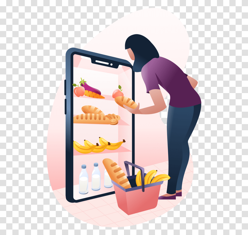 Chicory Grocery On Mobile, Electronics, Person, Human, Computer Transparent Png