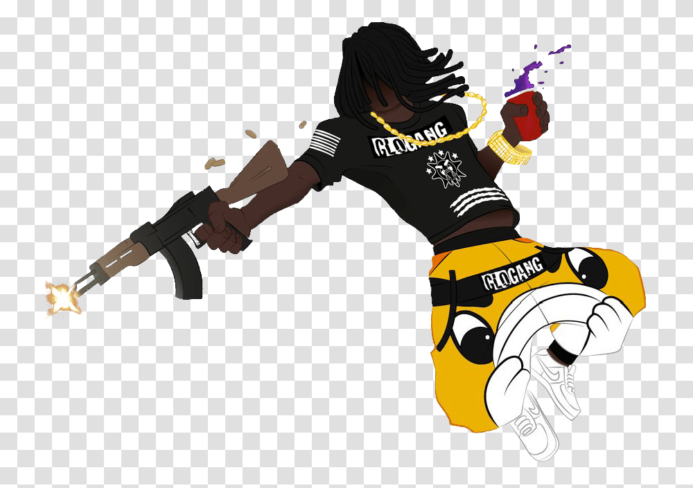 Chief Keef Cartoon Art, Person, Costume, People Transparent Png