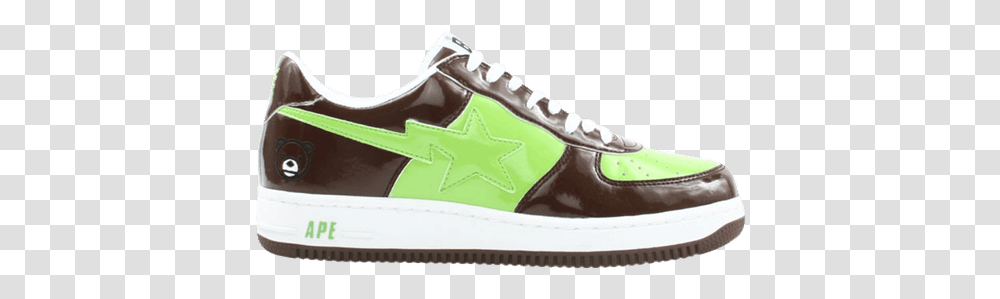 Chief Keef Clothes What's Bapesta Green And Brown, Shoe, Footwear, Clothing, Apparel Transparent Png