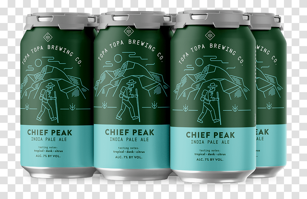 Chief Peak Ipa 6 Pack Web Chief Peak Topa Topa, Lager, Beer, Alcohol, Beverage Transparent Png