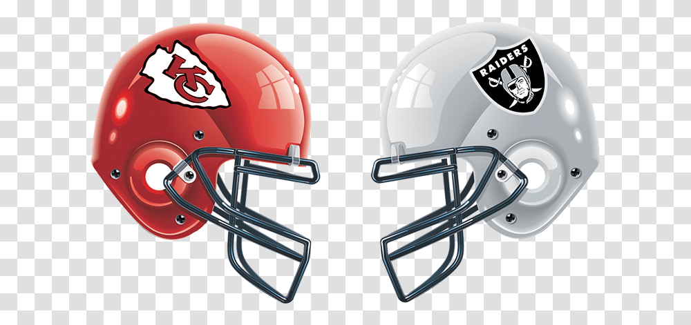 Chiefs Vs Raiders Chiefs Vs Raiders Helmets, Apparel, American Football, Team Sport Transparent Png