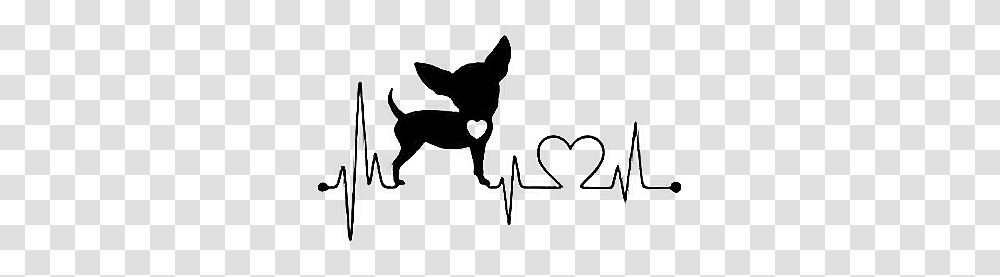 Chihuahuaheart Heartbeat Dog Chihuahuafreetoedit, Mammal, Animal, Stencil, Deer Transparent Png